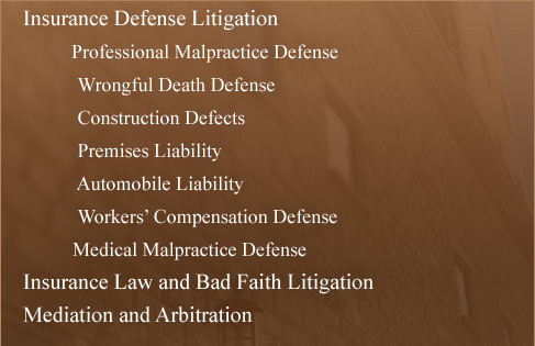 Insurance Defense Litigation, Commericial Transactions and Litigation, Oil and Gas law litigation -Allen, Shepherd, Lewis & Syra , P.A. Law firm practice areas